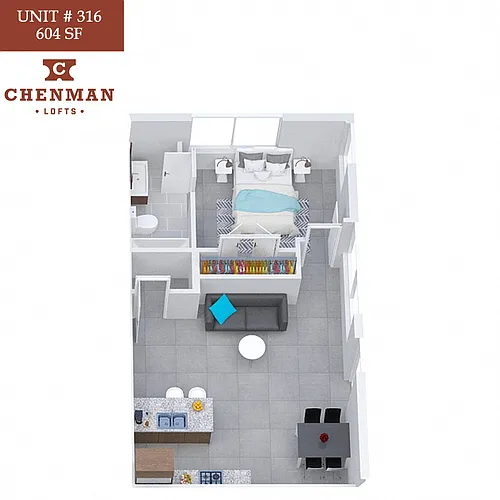 Floor plan Chenman Lofts 316