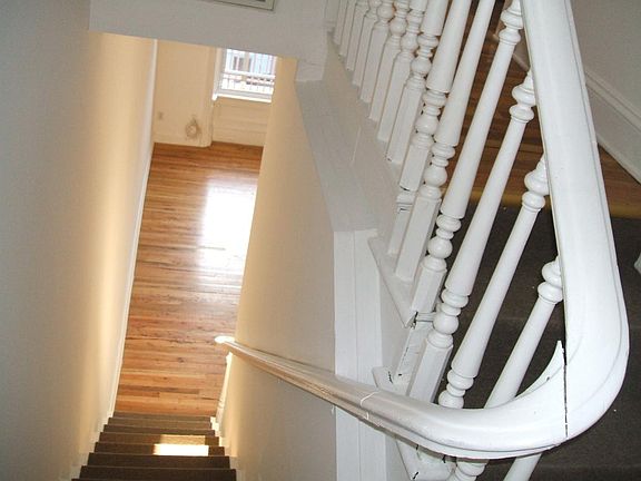 steps down to living room