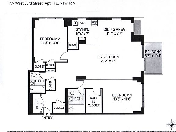2nd image of 159 W 53rd St APT 11E