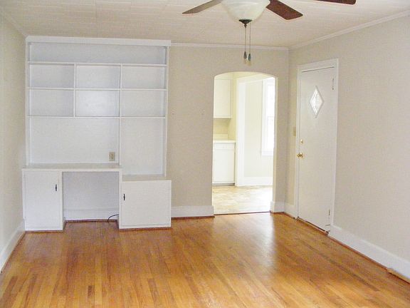 Built in bookcase in living room