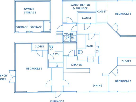 Floor plan of bottom unit