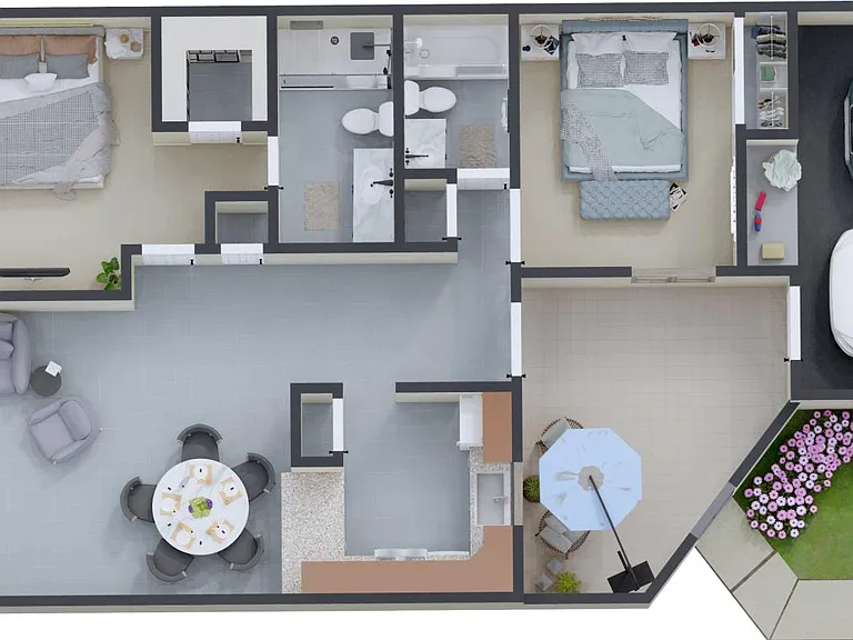 Excellent 1 story floor plan!