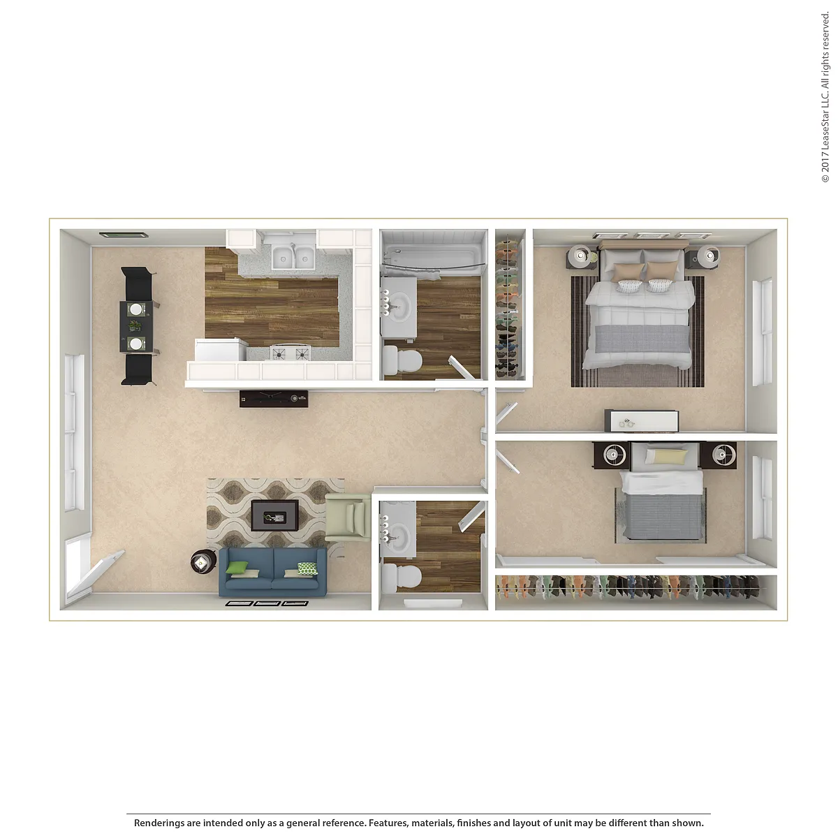 Floor plan 2x2 Small