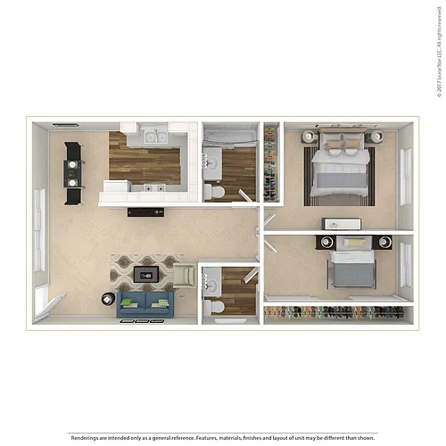 Floor plan 2x2 Small