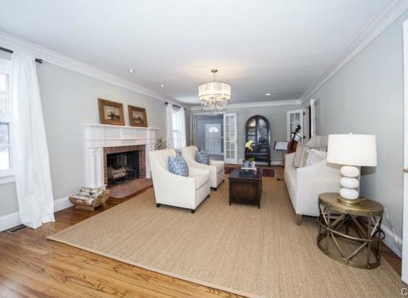 Living Room with Fireplace