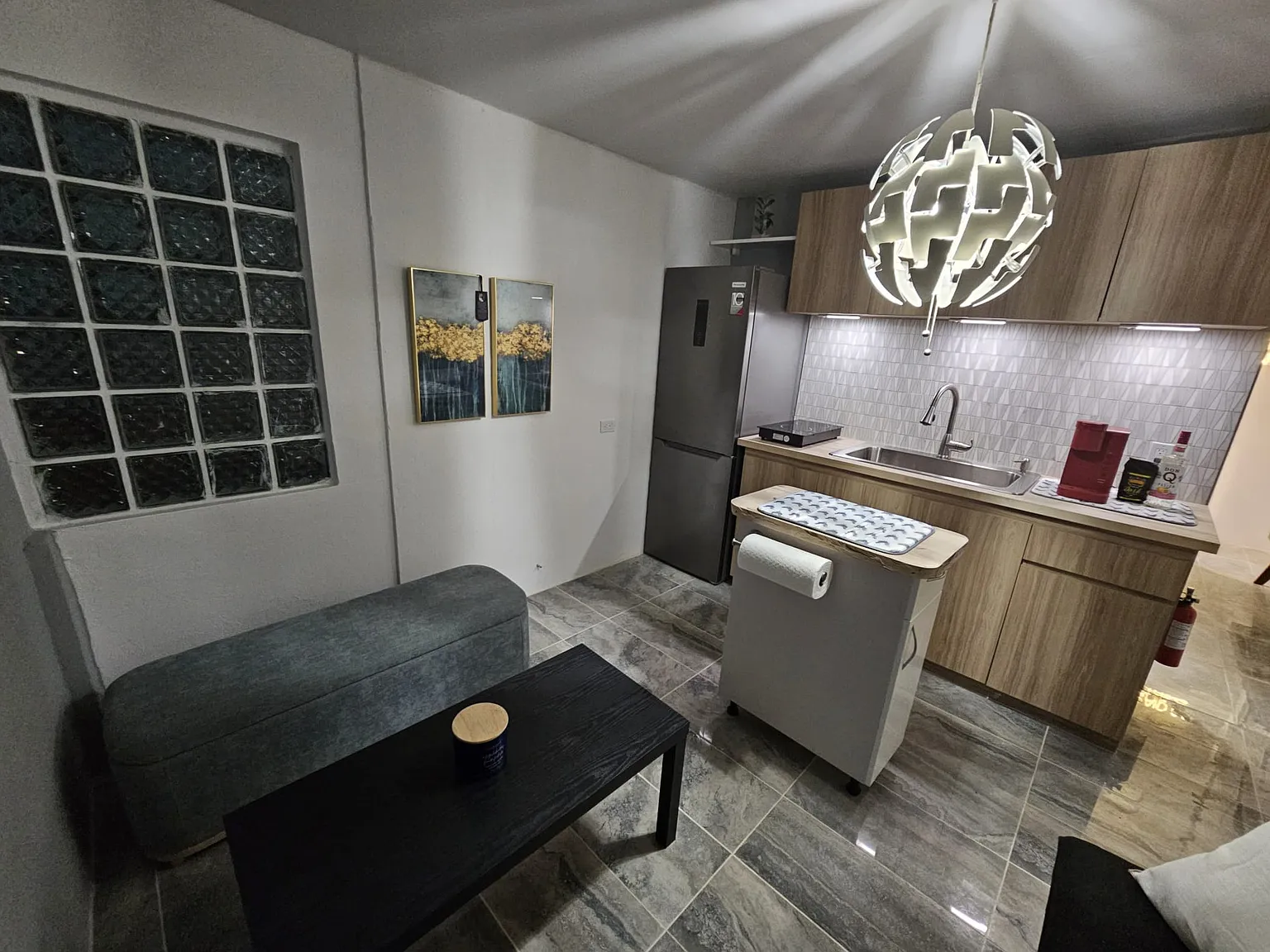 Living room and Kitchen