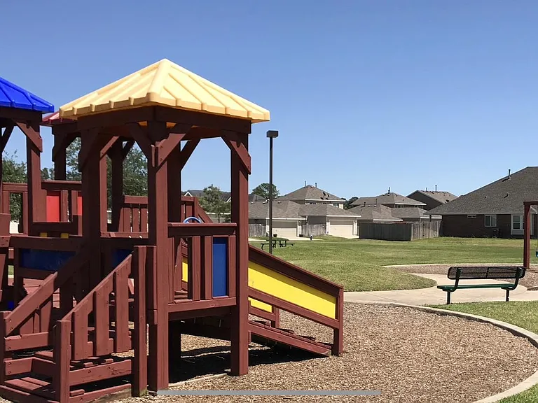 This children's park is at the end of your safe cud de sac street.