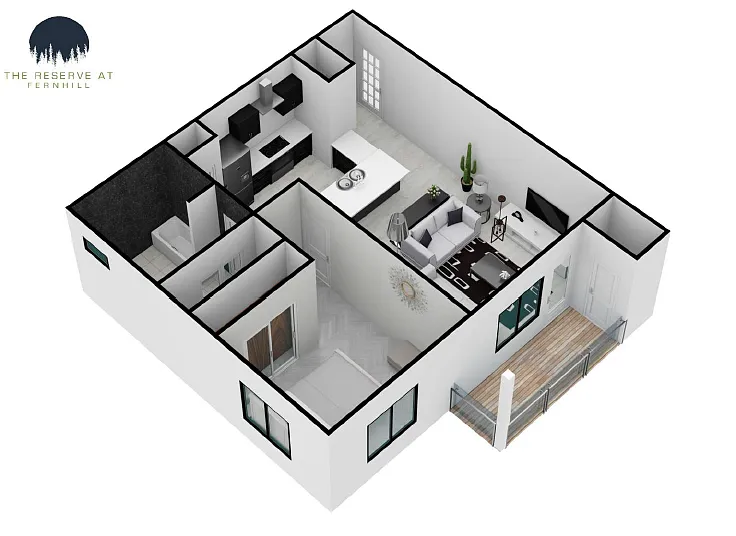 Floor plan Floor Plan 2 - One Bedroom