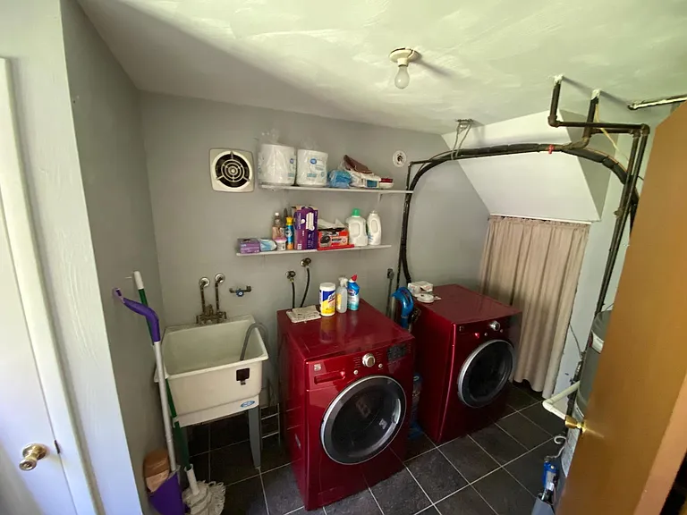laundry room and 1/2 bath first floor