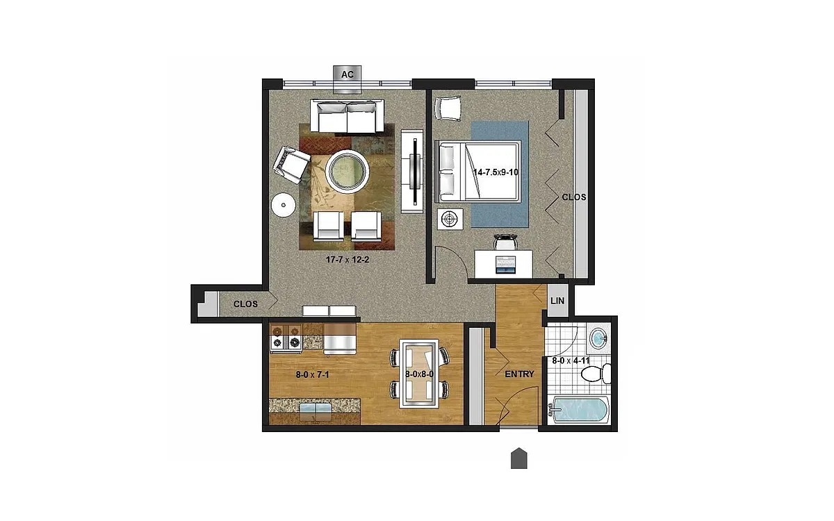 Floor plan 1 Bedroom