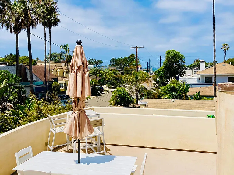 Rooftop deck has fabulous sunset views