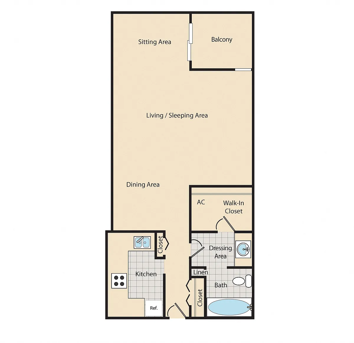 Floor plan Studio
