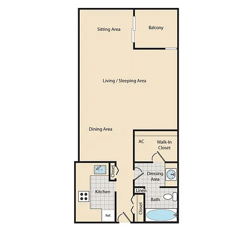 Floor plan Studio