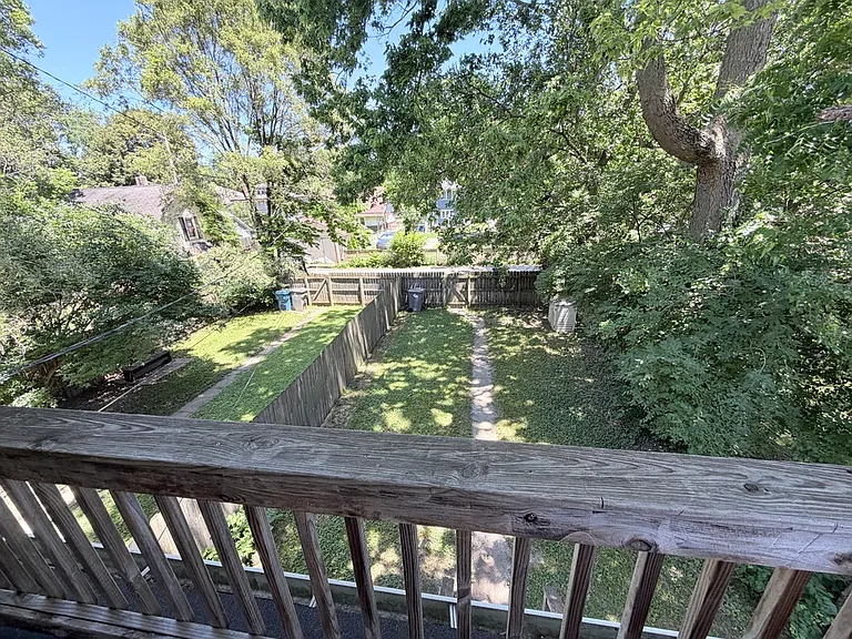 Balcony view of back yard