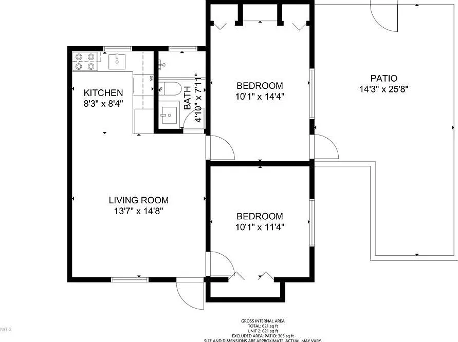 2 bed, 1.0 bath, 2500 sqft, $2,250 — Photo 4