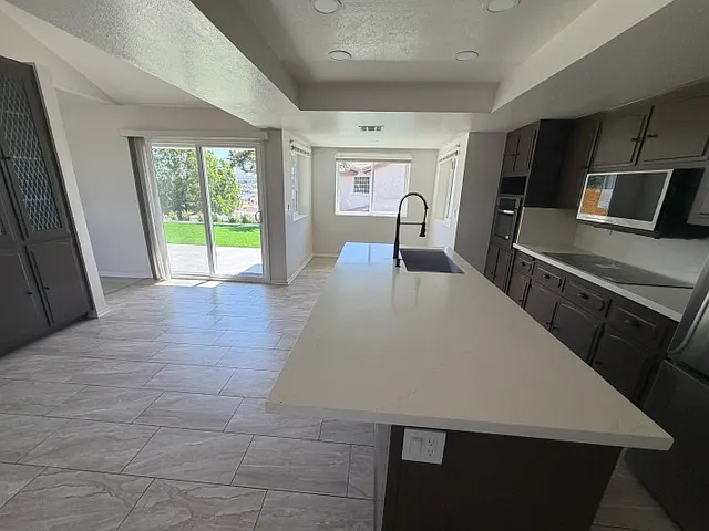 Kitchen with Back yard View
