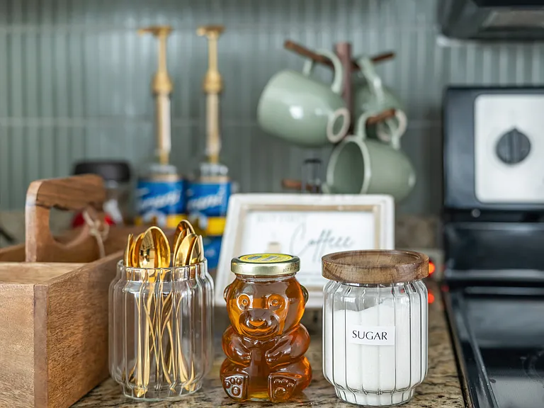Coffee bar details.