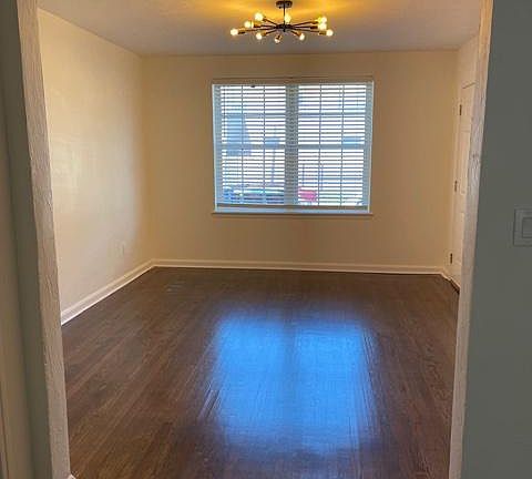 View of living room from dining area.