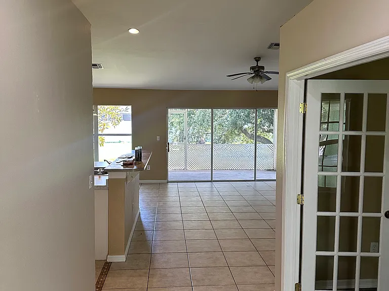 from entrance door into living room