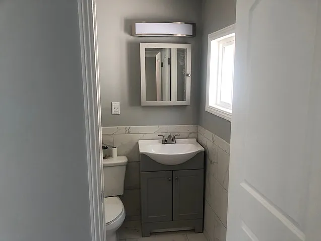 Bathroom view from hallway