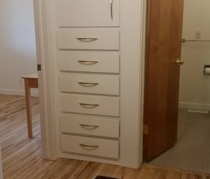 Built in linen closet