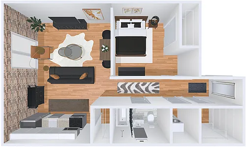 Floor plan 1bd/1b 1