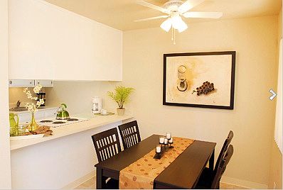 Inside, the apartments are clean and bright.