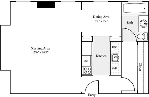 Floor plan Studio P