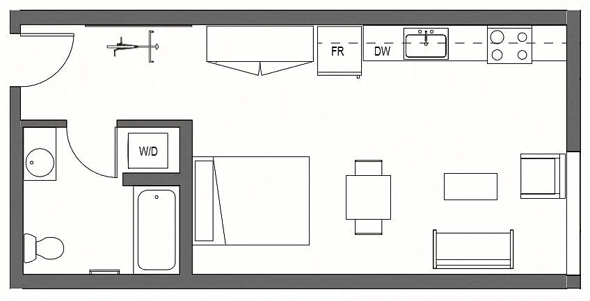Floor plan Studio - S1