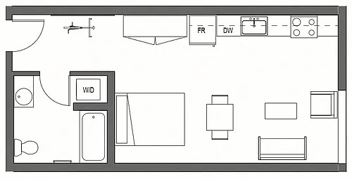 Floor plan Studio - S1