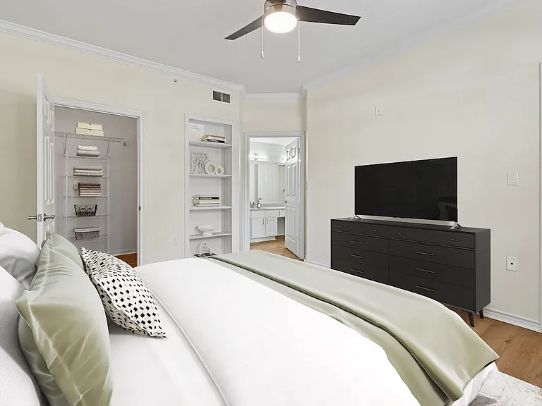 Renovated Package I bedroom with hard surface flooring