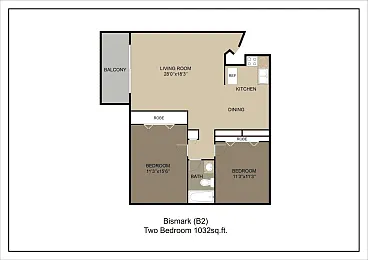 Floor plan 2 Bed