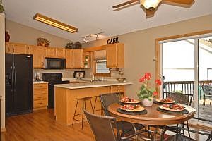 Vaulted Kitchen-Dining Area