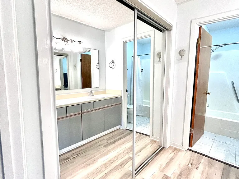 Large Closet Space and Mirrors in Master Bedroom