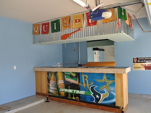 Full size bar in garage