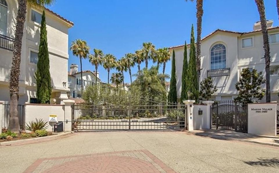 entrance of the gated community