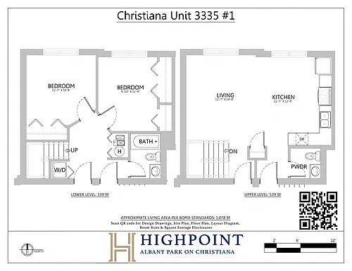 Floor plan 2 Bed 1.5 Bath