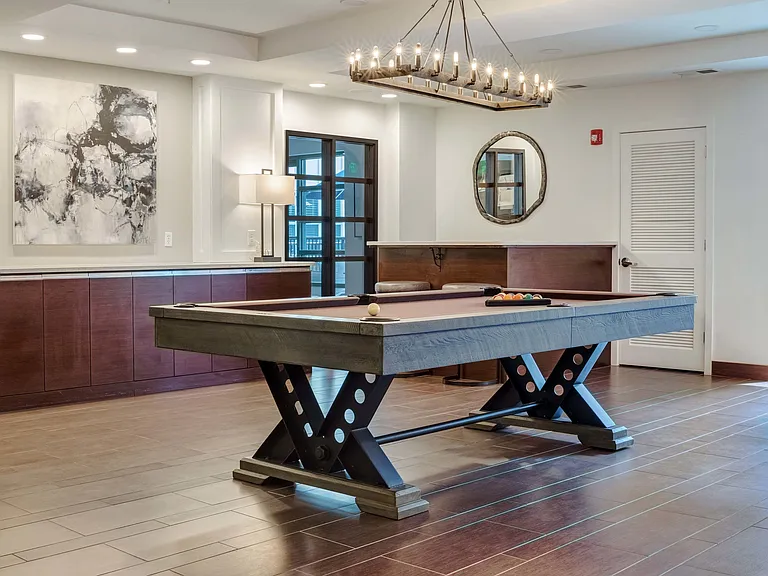 Upscale entertainment with our newly redesigned billiards area