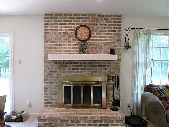 Wood burning fireplace