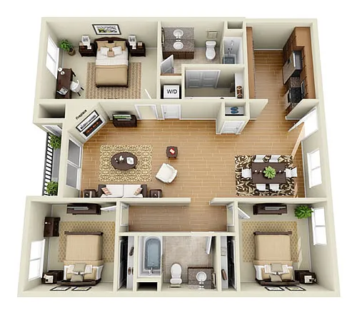Floor plan The Sunset Plus Loft