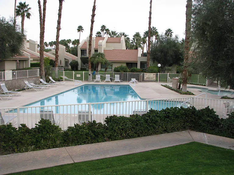 Small 40ish unit neighborhood - BUT huge amenities for your enjoyment. Full size pool for laps and refreshing dip, and separate multi person jetted spa for relaxation.
