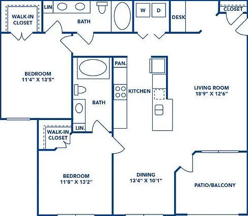 2 Bedroom | 2 Bath | 1195 SF 2 Bedroom | 2 Bath | 1195 SF