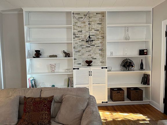 Built-in bookshelves