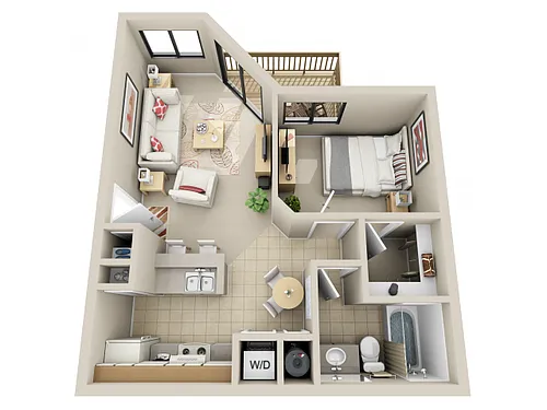 Floor plan 1 Bedroom