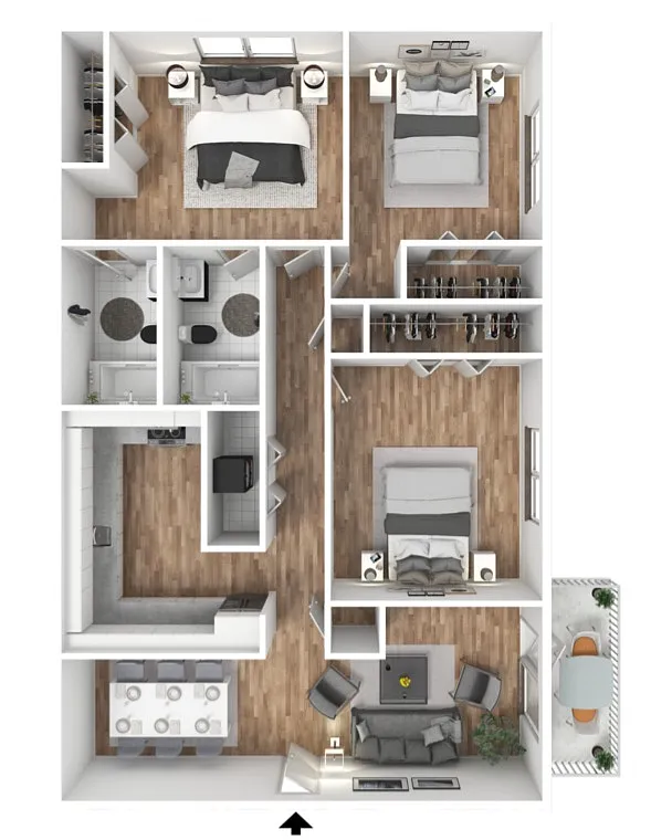 Floor plan 3 x 2 The Birch