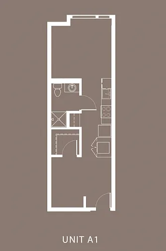 Floor plan Open 1 Bed A
