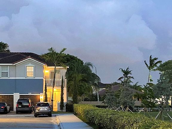sunset house view