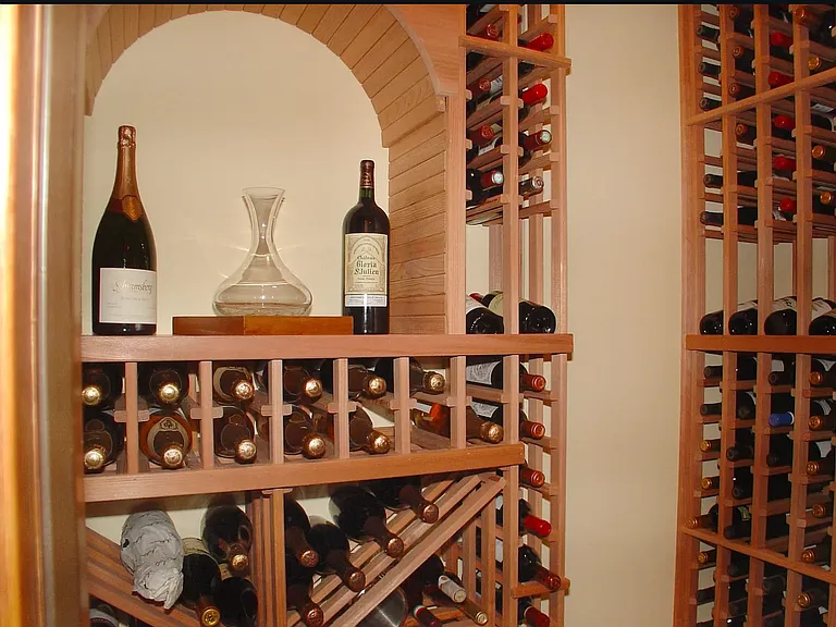 Temperature controlled wine cellar in basement