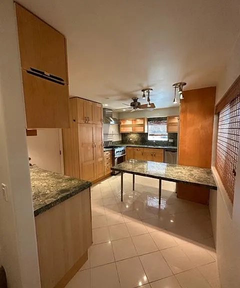 Full view of the kitchen to show off the whole amazing area.