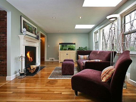 Living room, skylights